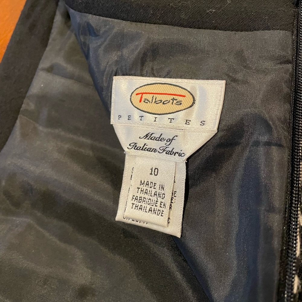 Talbots Black and Off-White Pencil Skirt, Size 10 - Picture 7 of 9